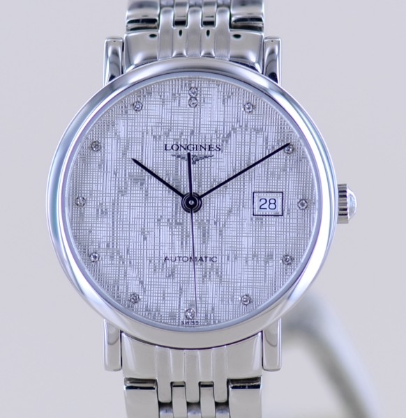 Elegant Collection Struktur Diamond dial Dresswatch Silver Automatic 29mm Lady B+P