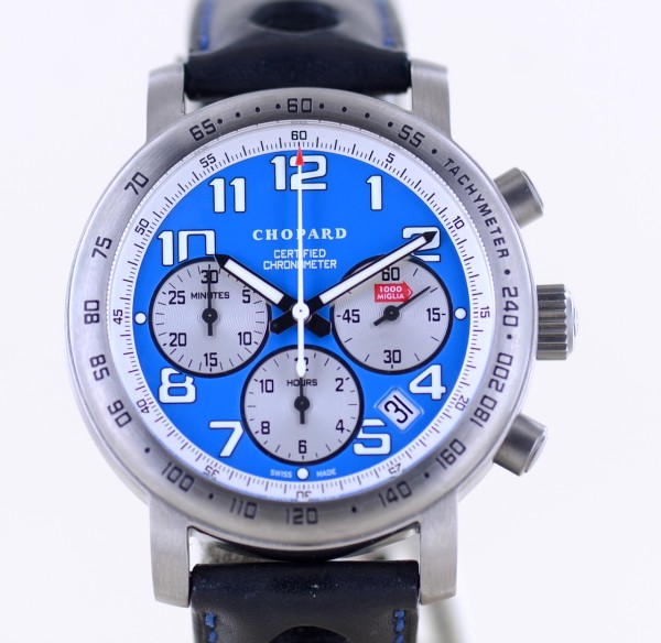 Mille Miglia Chronograph 8915 Vintage Blue Dial 40mm Glasboden Racing Limited