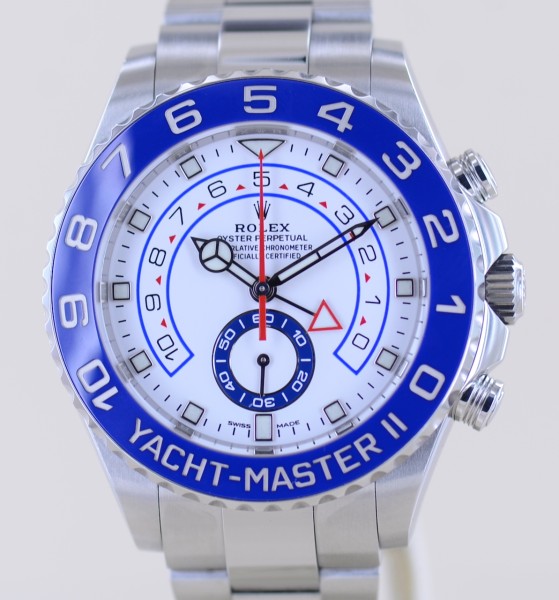 Yacht-Master II Stahl Blue Keramik Herrenuhr 44 mm white B+P Countdown