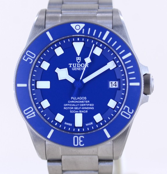 Pelagos Titan Date B+P Diver Titanband Manufakturwerk Blue Dial