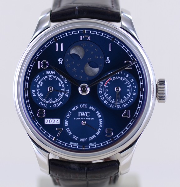 Portugieser Perpetual Ewiger Calendar 7-Tage Double Moon 18K White Gold