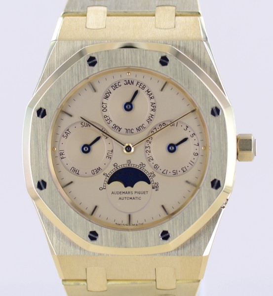 Royal Oak 18K Gold Jumbo Perpetual Calendar golden Dial D-Serie Luxusuhr